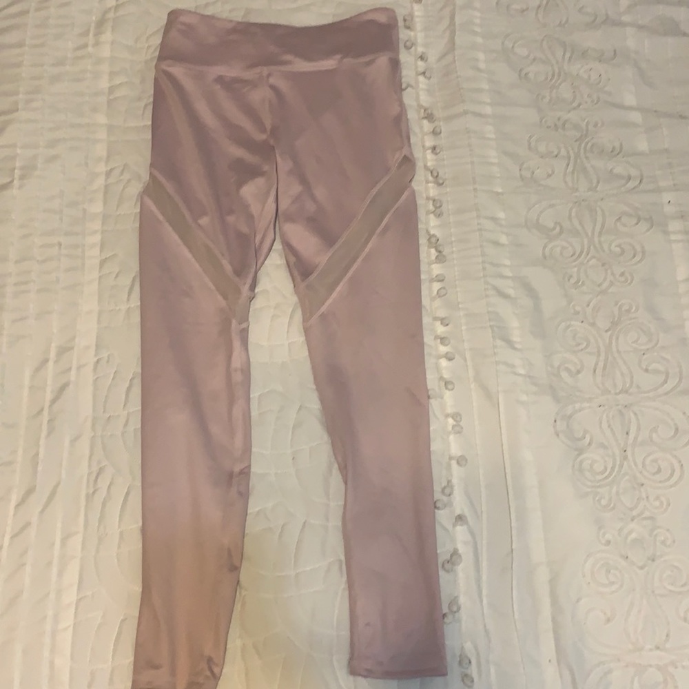 Forever 21 pink mesh cutout leggings